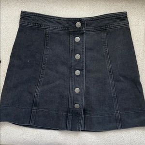 Madewell Black Denim Skirt